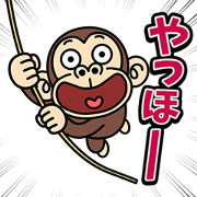 Funny Monkey Pop-Ups 2 Sticker for LINE & WhatsApp | ZIP: GIF & PNG