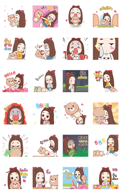 Pukpang Pop-Ups 2 Line Sticker GIF & PNG Pack: Animated & Transparent No Background | WhatsApp Sticker