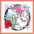 Rabbit & Dog 100% New Year’s Gift Stickers (2018)