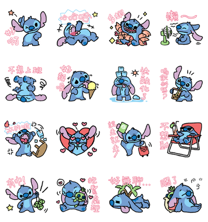  Stitch  Summer Special Sticker for LINE  WhatsApp 