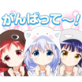 Talking GochiUsa Stickers: Chimame Trio Sticker for LINE & WhatsApp | ZIP: GIF & PNG