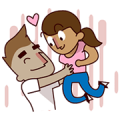 Tico & Ju – Love and Hate Sticker for LINE & WhatsApp | ZIP: GIF & PNG