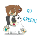 We Bare Bears: Time to Celebrate! Sticker for LINE & WhatsApp | ZIP: GIF & PNG