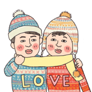 Winter Sweethearts Xmas Stickers Winter Sweethearts Xmas Stickers Sticker for LINE & WhatsApp | ZIP: GIF & PNG