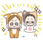 CHUCHUMEI: Cat and Dog CHUCHUMEI: Cat and Dog Sticker for LINE & WhatsApp | ZIP: GIF & PNG