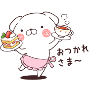 Daily Lives of cute white dogs × LINE MOOK Sticker for LINE & WhatsApp | ZIP: GIF & PNG
