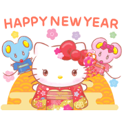 Hello Kitty CNY Stickers Sticker for LINE & WhatsApp | ZIP: GIF & PNG
