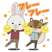 KAMI USAGI ROPÉ Chatty Pop-Up Stickers Sticker for LINE & WhatsApp | ZIP: GIF & PNG