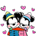 Mickey and Friends (Winter Sketch) Sticker for LINE & WhatsApp | ZIP: GIF & PNG