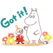 Moomin Polite Stickers (Watercolors) Sticker for LINE & WhatsApp | ZIP: GIF & PNG