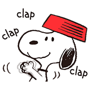 Snoopy Gets Movin' Sticker for LINE & WhatsApp | ZIP: GIF & PNG