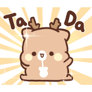 Sweet House Happy Deer 2 SweetHouse Happy Deer 2 Sticker for LINE & WhatsApp | ZIP: GIF & PNG