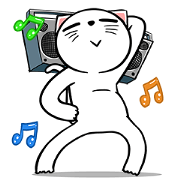 White Weird Cat: Daily Movements White Weird Cat: Daily Movements Sticker for LINE & WhatsApp | ZIP: GIF & PNG