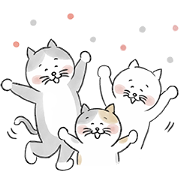 hokuohkurashi's cat stickers Sticker for LINE & WhatsApp | ZIP: GIF & PNG