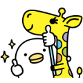 nanaco × Noisy Chicken Sticker for LINE & WhatsApp | ZIP: GIF & PNG