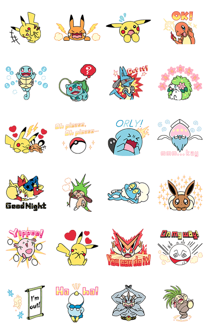 Animated Pokémon Stickers Line Sticker GIF & PNG Pack: Animated & Transparent No Background | WhatsApp Sticker