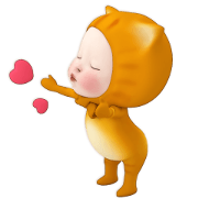 Carefree Cat Towel Sticker for LINE & WhatsApp | ZIP: GIF & PNG