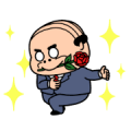 Dancing Middle-Aged Gentleman 3 Sticker for LINE & WhatsApp | ZIP: GIF & PNG