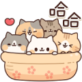 Full of Cats Animated Stickers 3 Sticker for LINE & WhatsApp | ZIP: GIF & PNG