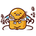 Local King gudetama - Taiwanese Style Sticker for LINE & WhatsApp | ZIP: GIF & PNG