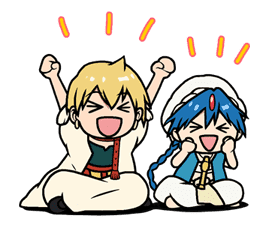Magi: The Labyrinth of Magic Sticker for LINE & WhatsApp | ZIP: GIF & PNG