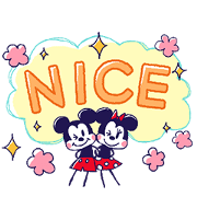 Mickey and Friends Large Letters Sticker for LINE & WhatsApp | ZIP: GIF & PNG