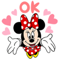 Minnie Mouse Pop-Up Stickers Sticker for LINE & WhatsApp | ZIP: GIF & PNG