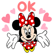 Minnie Mouse Pop-Up Stickers Sticker for LINE & WhatsApp | ZIP: GIF & PNG
