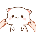 mochi peach cat plush