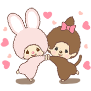 Monchhichi-chan and Chimutan Sticker for LINE & WhatsApp | ZIP: GIF & PNG