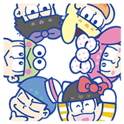 Mr.Osomatsu × SANRIO CHARACTERS Sticker for LINE & WhatsApp | ZIP: GIF & PNG