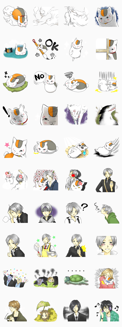 Natsume's Book of Friends Line Sticker GIF & PNG Pack: Animated & Transparent No Background | WhatsApp Sticker