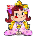 Pecotail Peko-chan's Stickers Sticker for LINE & WhatsApp | ZIP: GIF & PNG
