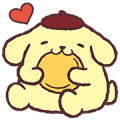 Pompompurin Pop-Up Stickers Sticker for LINE & WhatsApp | ZIP: GIF & PNG