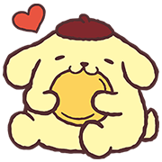 Pompompurin Pop-Up Stickers LINE WhatsApp Sticker GIF PNG