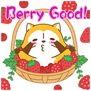 Rascal Fruity Feast Pop-Up Stickers Sticker for LINE & WhatsApp | ZIP: GIF & PNG