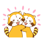 Rascal and Lily: Raccoons in Love Rascal and Lily: Raccoons in Love Sticker for LINE & WhatsApp | ZIP: GIF & PNG