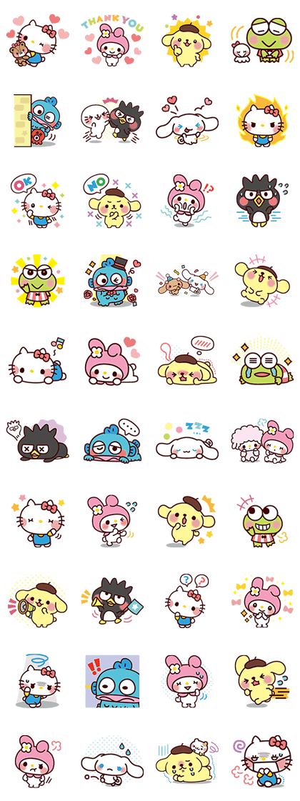 SANRIO CHARACTERS 2 (Cartoons) Sticker for LINE, WhatsApp, Telegram