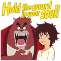 The Boy and The Beast Sticker for LINE & WhatsApp | ZIP: GIF & PNG