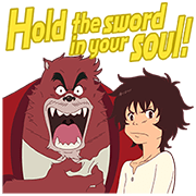 The Boy and The Beast Sticker for LINE & WhatsApp | ZIP: GIF & PNG