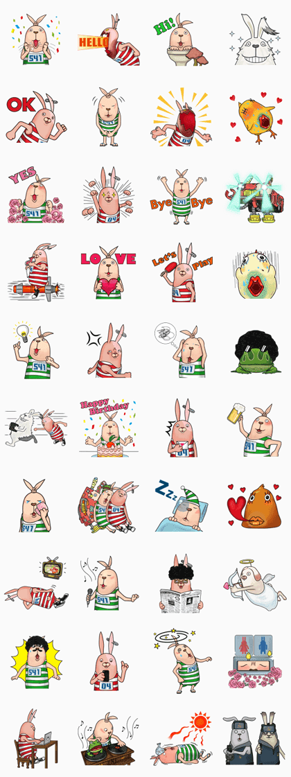 USAVICH "Time for stickers 2" Line Sticker GIF & PNG Pack: Animated & Transparent No Background | WhatsApp Sticker