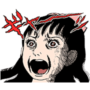 Umezz Screaming and Writhing! Umezz Screaming and Writhing! Sticker for LINE & WhatsApp | ZIP: GIF & PNG