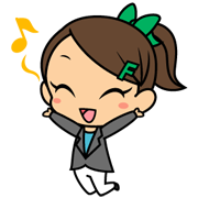 Yu Hibino – Official Mascot Sticker for LINE & WhatsApp | ZIP: GIF & PNG