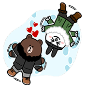 Brown's Love Story Sticker for LINE & WhatsApp | ZIP: GIF & PNG