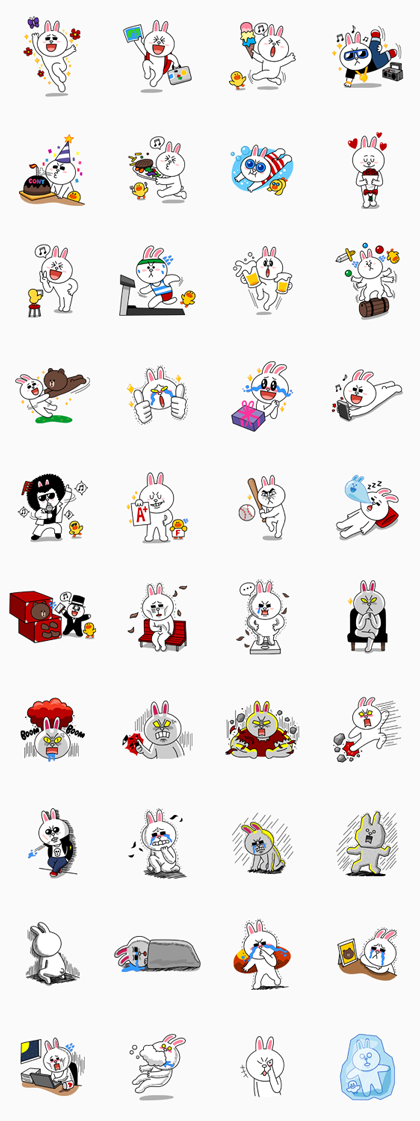 Cony: Special Edition Line Sticker GIF & PNG Pack: Animated & Transparent No Background | WhatsApp Sticker