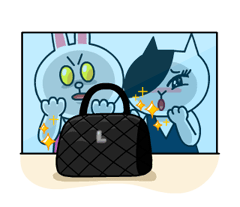 Cony and Jessica: Girls Night Out Sticker for LINE & WhatsApp | ZIP: GIF & PNG