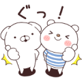 Cute White Dogs × SHIROKUMA Sticker for LINE & WhatsApp | ZIP: GIF & PNG
