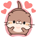 Daily Stickers of Cute Otter: Animated Sticker for LINE & WhatsApp | ZIP: GIF & PNG