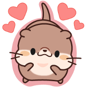 Daily Stickers of Cute Otter: Animated Sticker for LINE & WhatsApp | ZIP: GIF & PNG