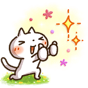 DoCLASSE × Simple white cat Sticker for LINE & WhatsApp | ZIP: GIF & PNG